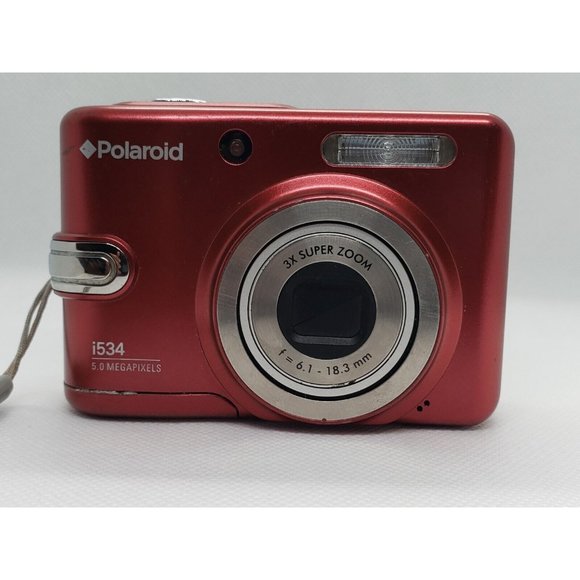 Polaroid I534 5.0MP Digital Camera - red Collectable Vintage Rare untested parts - Picture 1 of 8